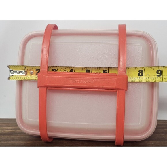 Tupperware Pack N Carry Lunch Box Set Vintage Paprika Red #1254-3 - Picture 11 of 16